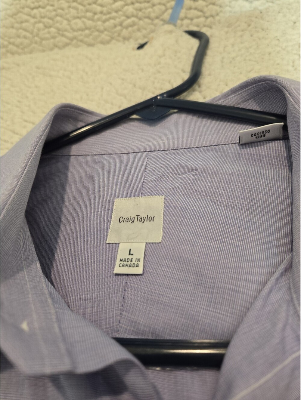Craig Taylor Women's Lt Purple Cotton Size L Blouse Business Capsule Office
